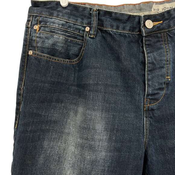 RJR Rocha John Men's Straight Leg Mid Rise Regular Buttons Blue Jeans Size 40x32 - Picture 5 of 14